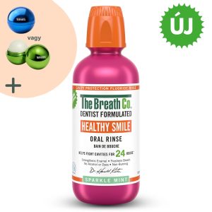 The Breath Co. Healthy Smile fogszuvasodás elleni szájvíz, 500 ml – Szikrázó Menta íz